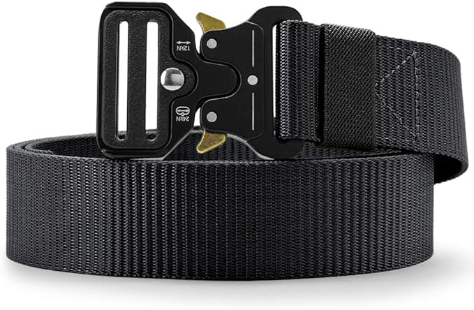 DOOPAI Tactical Belt for Men, 3Pack Military Nylon Web with Heavy Duty Quick Release Metal Buckle