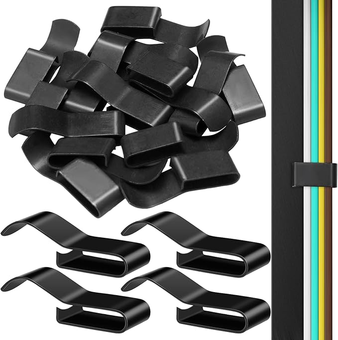 15 Pack Trailer Frame Wire Clips Black Push-On Chassis Wire Clips Anti-Corrosion Spring Steel Harness Fasteners for Automotive Boat Trailer or Marine Wiring Management (3/8'')