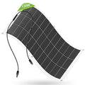 ECO-WORTHY 130 Watt 12BB Flexible Solar Panels,23.5% High-Efficiency Waterproof Monocrystalline Lightweight Solar Panel for RV,Boats,Curved Surfaces,Roofs,Cabin