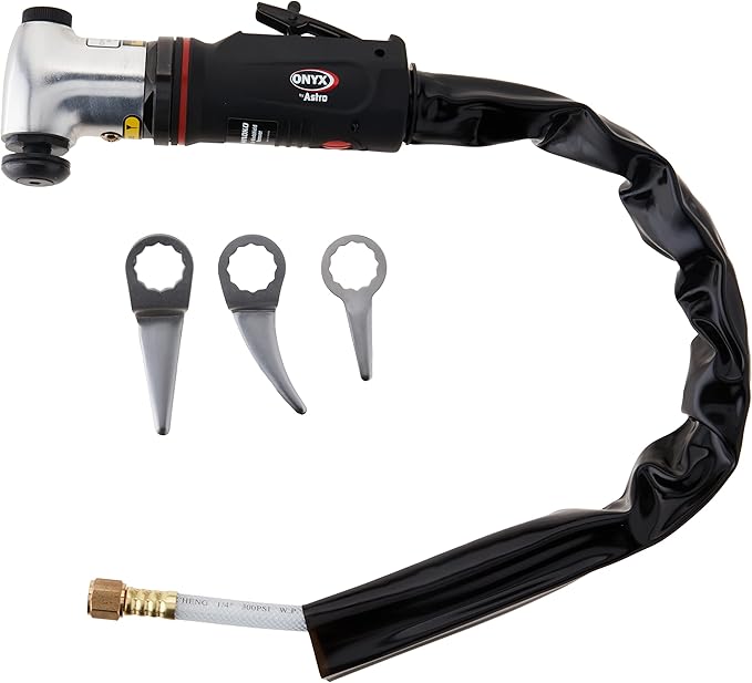 Astro Pneumatic Tool WINDKO ONYX Air Windshield Remover with 3pc. Blade Set - Rear Exhaust (Assorted Blades Sold Separately)