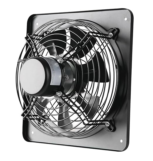 16 Inch Window Exhaust Wall Mounted Ventilation Basement Extractor Industrial Fan 720 CFM High-Speed1460 RPM Industrial Fan for Home Garage Office Commercial Use (16 Inch+Speed Control)