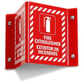 SmartSign"Fire Extinguisher" Bilingual Projecting Sign | 5" x 6" Acrylic
