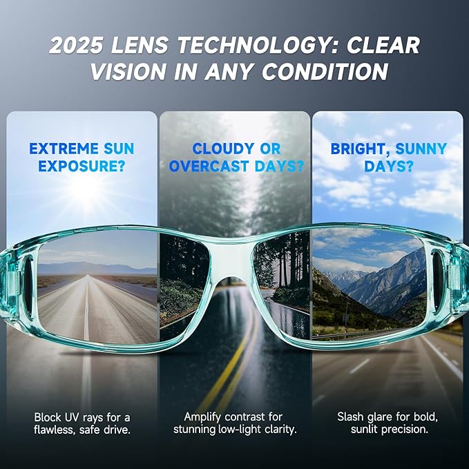 Night Driving Glasses Night Vision Glasses Fit Over Glasses Polarized Anti-Glare UV400 Gift for Men Women