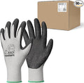 toolant Crinkle Latex Work Gloves Bulk, Rubber Coated Safety Work Gloves for Men and Women, 60 Pairs for Construction, Gardening, Warehouse (Gray, Medium)