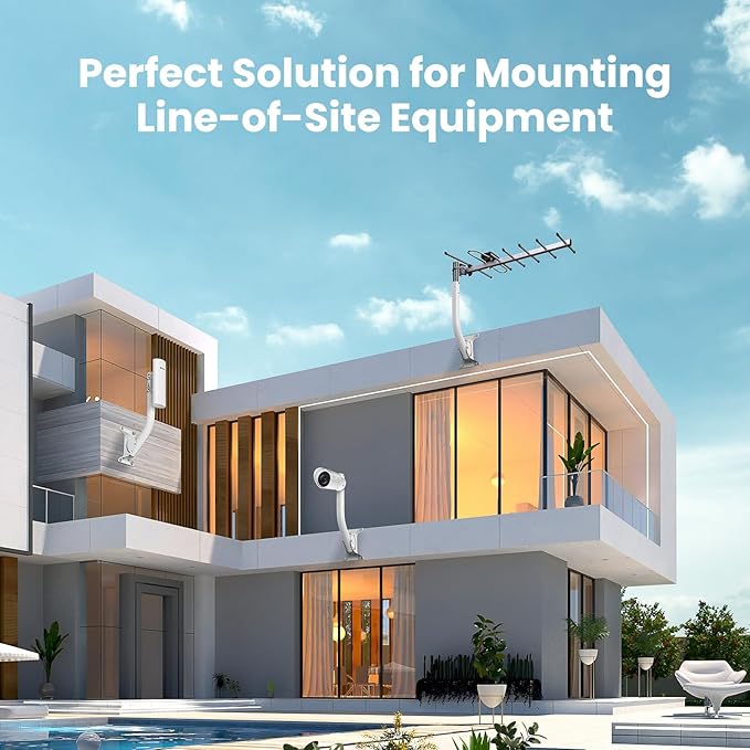 Ulna 19.68" Universal Antenna Mount - 2 Packs Wireless Bridge Bracket Reversible J Pole Mount, Heavy Duty Roof Mount for Outdoor Antenna WiFi Extender/Weather Station/Access Point/Satellite Dishes