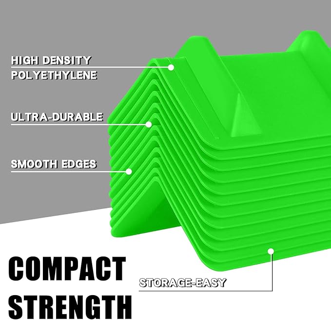 24 Pack Flatbed Edge Corner Protector for Cargo Shipping, Plastic Ratchet Strap Protectors for Tie Downs, Corner Guards for Straps Green
