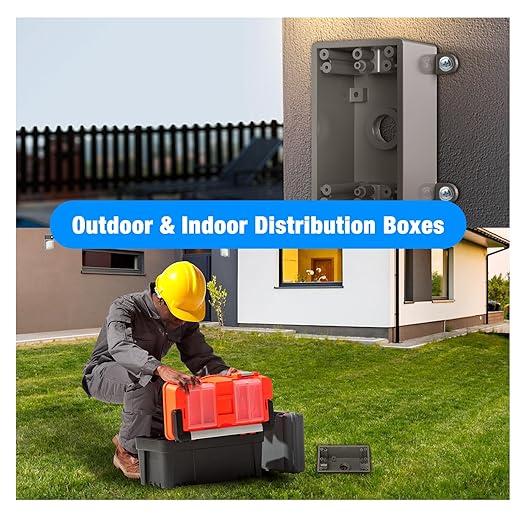 Single-Gang Weatherproof Electrical Outdoor Box, Suitable 1/2-Inch or 3/4-Inch Electrical Conduit Switch/Outlet Box, UL Listed, Junction Box Outlet, 2 Pack, Gray