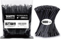 Zip Ties 4 inch, Small Zip Ties with 18 lb Tensile Strength, Black, 1000 Pack, by Tantti Supply