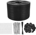 QWORK 6" x 100' Solar Panel Bird Guard – Heavy-Duty Galvanized Steel with PVC Coating – Includes 70 Stainless Steel Fastener Clips for Easy Installation – 1/2 Inch Mesh for Perimeter Protection
