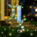 WONDER GARDEN Solar Rain Gauge Outdoor, Hummingbird Decorative Rain Gauges Outdoors Best Rated, Freeze Proof Water Rain Measure Gauge for Yard Patio Lawn Garden Decor