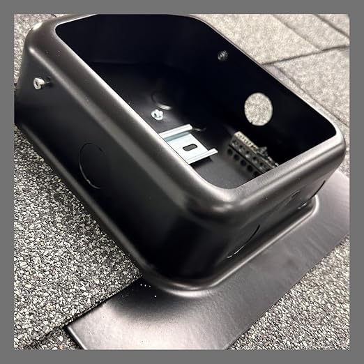 SolaDeck 0599B UL50 Type 3R Roof Mount PV Junction Box in Black