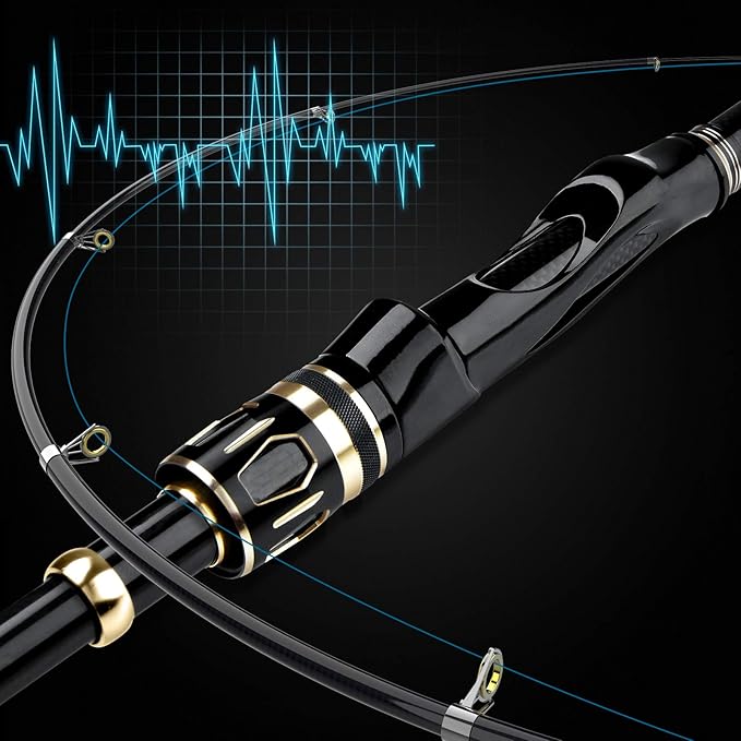PLUSINNO Fishing Rod and Reel Combos Set,Telescopic Fishing Pole with Spinning Reels, Carbon Fiber Fishing Rod for Travel Saltwater Freshwater Fishing