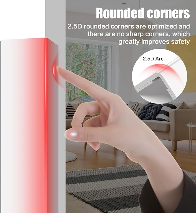Wall Corner Protector, Walls Edge Protector，Self-Adhesive Wall Corner Guards, PVC Double Side Edge Protector, Furniture Stairs Guard (White Self-Adhesive, 2pcs x 35.4" L x 1.97" W)