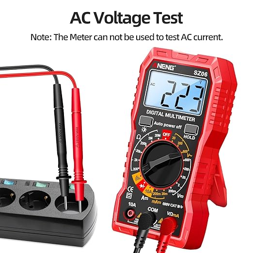ANENG Digital Multimeter Tester Measures AC/DC Voltage,DC Current Ohm Amp Meter,Professional Multimetro Auto Voltmeter with Resistance, Diodes,Buzzer Handhold Electrial Tools