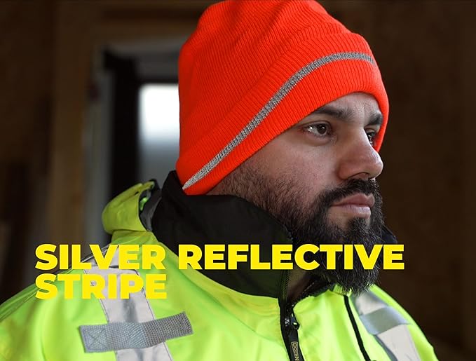 Occunomix Hi-Vis Hi-Viz Knit Cap with Polyester Lining One Size Fits Most
