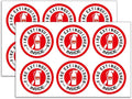 12 Pack Fire Extinguisher Inside Reflective Stickers, 3 Inch Reflective Safety Labels with Strong Adhesive, Easy to Apply Fire Extinguisher Sign Safety Stickers for Business and Home