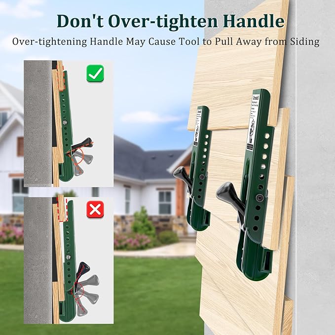 Siding Installation Tools, Siding Mounting Kit with Adjustable Reveals, Lap Siding Gauge Made of Polycarbonate Body (Green, 5/16 Inch)
