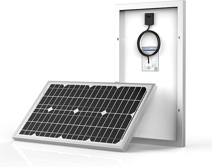 ACOPOWER Mono Solar Panel for 12 Volt Battery Charging, Off Grid, 30W