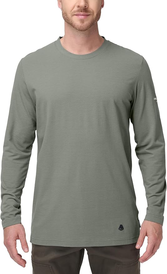 FR Shirts Flame Resistant Shirt 5.5OZ Modacrylic Permanently Flame-Retardant FR Baselayer for Men Light Weight CAT1