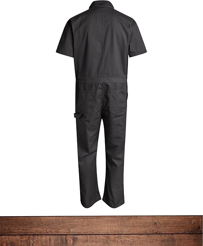 Bass Creek Outfitters Mens Coveralls - Heavy Duty Duck Canvas Short Sleeve Workwear Insulated Coveralls for Men