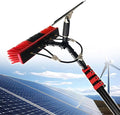 Water Fed Pole Kit, Telescopic Cleaning Brush, Length Adjustable Solar Panel Window Cleaning Brush and Pole, Aluminium Pole Window Washing Kit for Cleaning Windows, Solar Panels(30FT/9M)