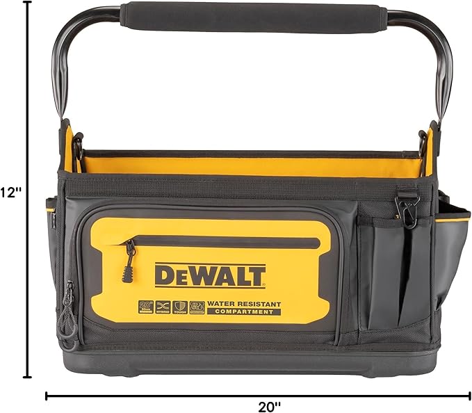 DEWALT Tool Tote, Open Top Tool Bag, 20" x 10" (DWST560106)