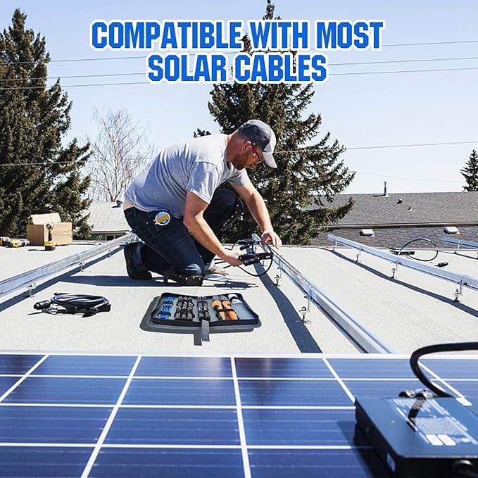 Solar Branch Connector Y-Connector, for Parallel Connection Between Solar Panels 1000V/1500V 50A, Complimentary MC-4 Wrench Assembly and Disassembly Crimping Tool, (MFFFFF/FMMMMM) 1Pack
