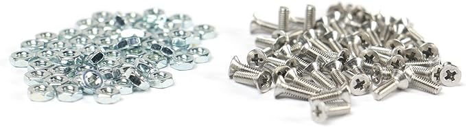 Elite Core Panel-Mount Connector | 50-Pack Screw and Nut Kit for D-Series Panel