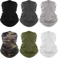 Fuinloth Neck Gaiter, 6 Pack Cooling UV Protection Bandana Face Mask Gator Scarf for Men Women