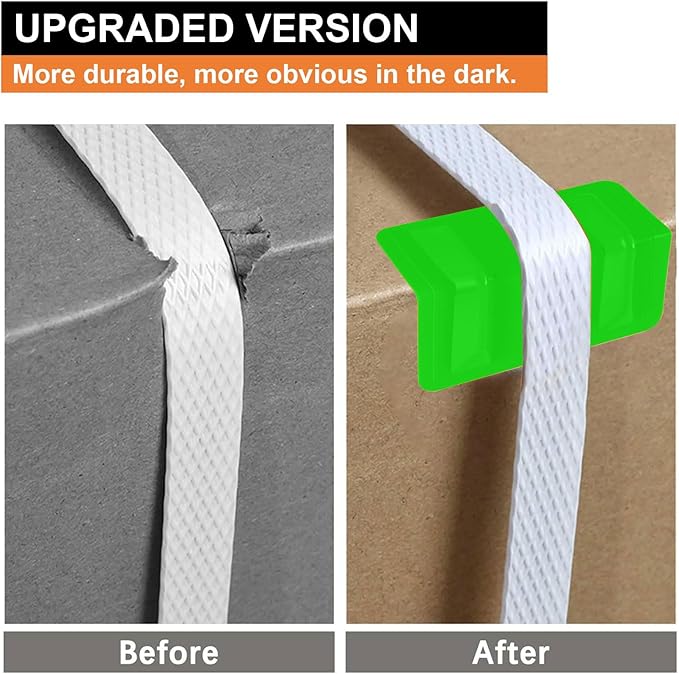 24 Pack Flatbed Edge Corner Protector for Cargo Shipping, Plastic Ratchet Strap Protectors for Tie Downs, Corner Guards for Straps Green