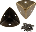 12pcs Antique Metal Box Corner Protectors, Shelf Edge Protector Decorative, Corner Guards Reliable Hardware with Mounting Screws(Bronze)