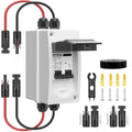 Solar Panel Disconnect Switch 32 Amp DC Miniature Circuit Breaker 1000V 2 Poles with PV Connector and IP65 Waterproof UV-Proof Box for Outdoor Solar PV Homes Battery