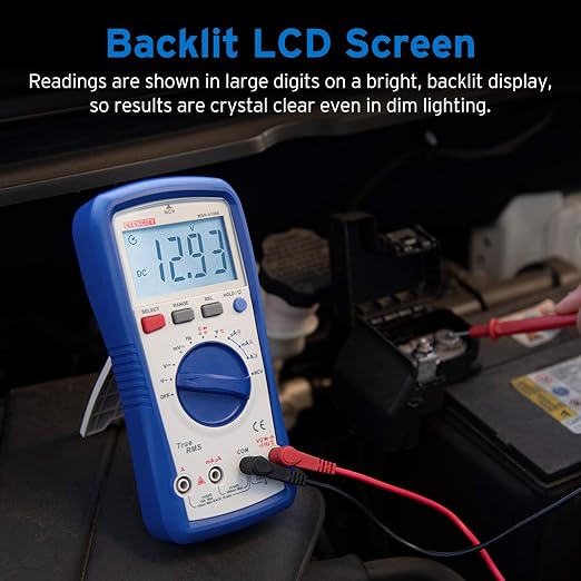 Etekcity Professional Digital Multimeter Voltmeter A1000, AC/DC Voltage Tester, TRMS 6000 Counts, Current, Resistance, Frequency, Continuity, Capacitance, Diode, Temperature, NCV
