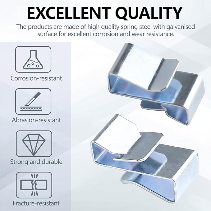 Hovom 25PCS Trailer Frame Wire Clips, Steel Metal Wiring Clip for Trailer Frame, Automotive Wires Management Clamps, Solar Panel Double Wire Clamps for PV Wiring, Boat Cable, Trailers (25 PCS)