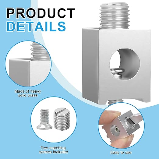 6 Pieces #4-2/0 Circuit Breaker Ground Lugs, Aluminum Neutral Lug Kit for Electrical Connections, Grounding Lugs (2/0, 6)