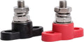 Fastronix 3/8" Stainless Steel Single Stud Power and Ground Junction Block Red and Black