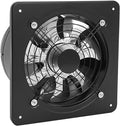 10 Inch Exhaust Fan, 110V 80W Industrial Axial Flow Fan Portable Ventilation Fan with Backdraft Damper, Wall Mount Utility Blower Ventilator Extractor for Garage Shops Kitchen, 2600RPM