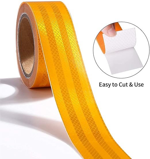 Reflective Tape, High Visibility Waterproof Reflective Tape for Trailers - 2 Inch x 32.8 Feet - Enhance Safety with Yellow Reflector Tape
