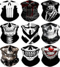 9 Pcs Neck Gaiter Face Mask Men Women Sun UV Protection Seamless Skull Bandanas Seamless Bandana Rave Face Cover Scarf Mask