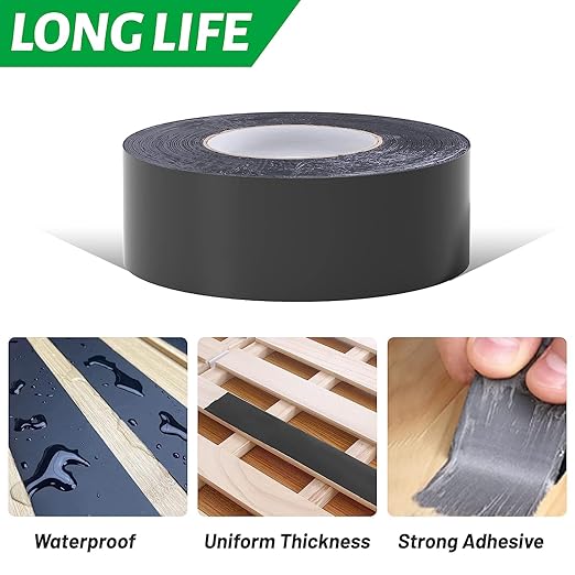 Deck Joist Tape 2'' x 50' Flashing for Decking and Beams - Butyl Tape for Building Joists (6 Rolls)
