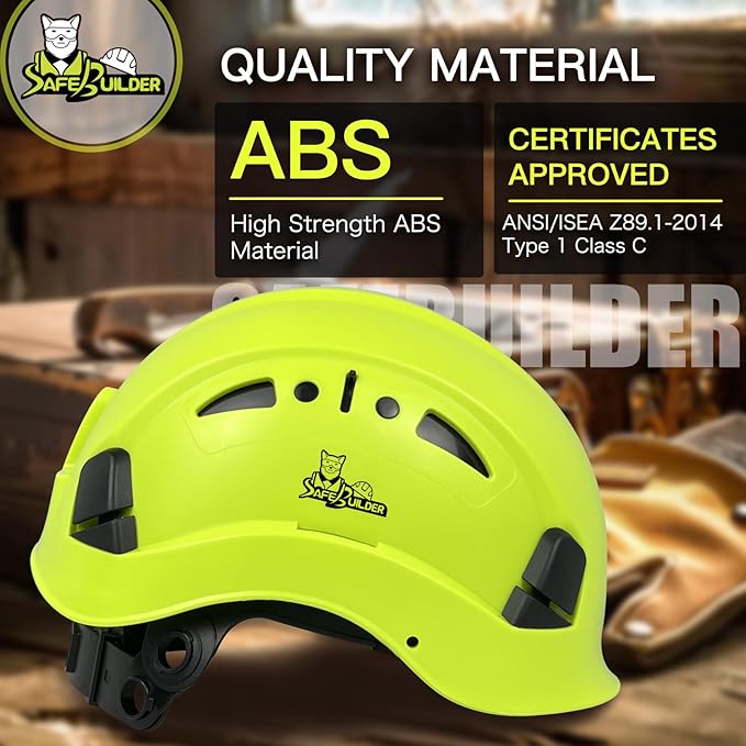 Construction Hard Hats Safety Helmet Reflective ABS Adjustable Ventilation Hardhats Industrial Head Protection ANSI Z89.1