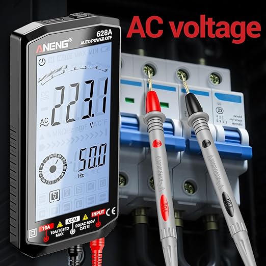 ANENG Multimeter,Digital Voltmeter Tester,TRMS 6000 Counts Rechargeable Meter Measures AC/DC Voltage,Current,Resistance,Capacitance,Temperature,Hz,NCV,Diode,Continuity Auto Ranging Electircal Tools
