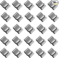 HARFINGTON 50pcs Trailer Frame Wire Clips 18.8mm Length Solar Panel Wire Clip Stainless Steel Trailer Wiring Clips Double Wire Cable Clamps for Boat Trailer Fishing Boat Cable Organization