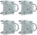 4 Sets Antenna Mast Clamp Cross-Over Bracket Kit with U Bolts for 1"-2" OD Poles, Heavy Duty Mounting Hardware for MINO Yagi TV Antennas, Security Camera, Weather Station