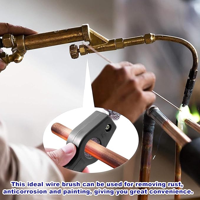 Battery Terminal Cleaning Brush, 4 in 1 Anti-Corrosion Car Battery Cleaner, Vehicle Battery Terminals Machine Parts Cleaning Tool for Auto Marine, Universal Car Accessories (Black+Red)