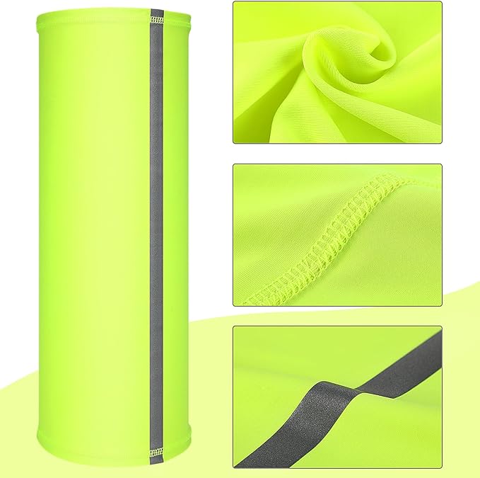 SATINIOR 4 Pcs Neck Gaiter for Men Reflective Face Mask Cover, UV Sun Protection Neon Balaclava Hi Vis Bandana for Work