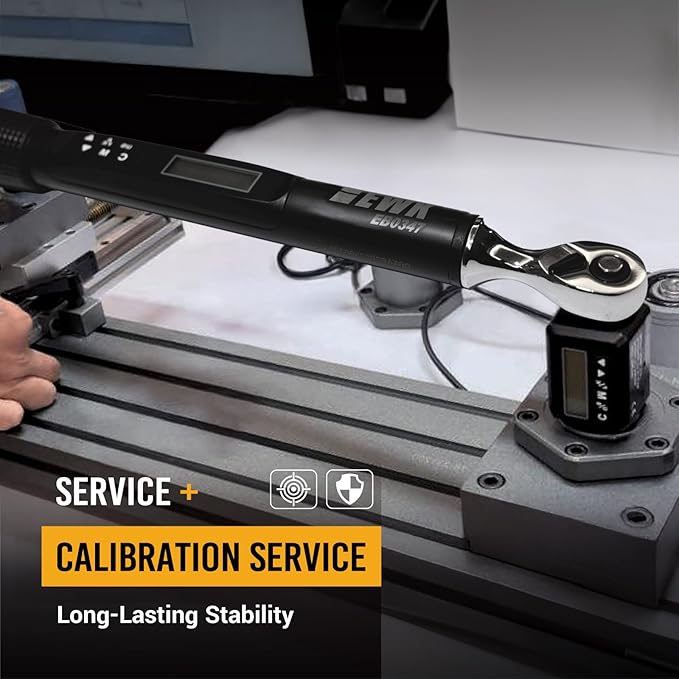 EWK 1/4" Drive Digital Angle Torque Wrench 1.1-22.1 ft-lbs (1.5-30 Nm), with LED Display & Buzzer, for Bicycles and Precision Machinery