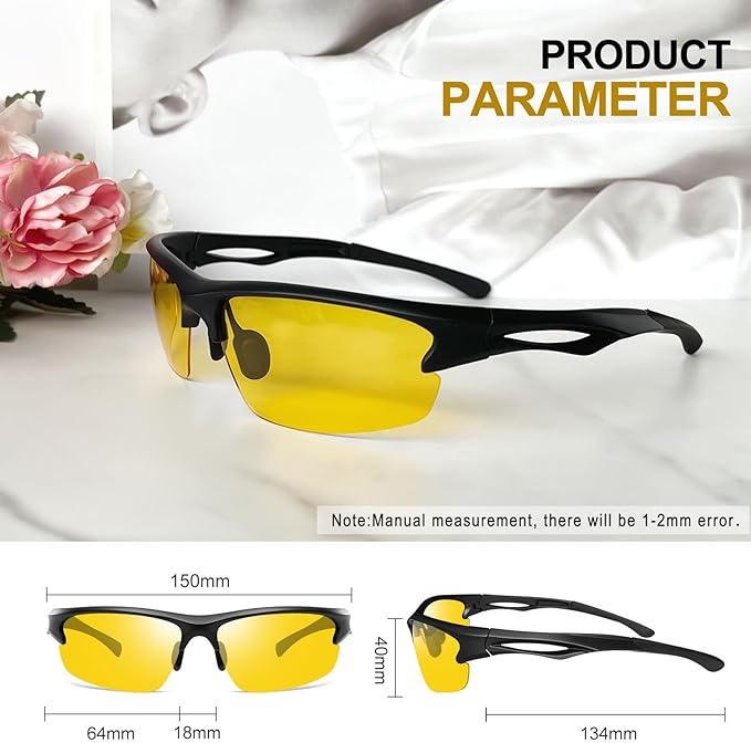 Joopin Sports Sunglasses Polarized UV400 Protection Wrap Around Sun Glasses Shades for Men Women