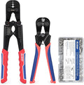 iCrimp Wire Rope Swager, 3/64-inch to 1/8-inch Wire Rope Crimping Tool with Cutter and 375pcs Sleeve Set, Fishing Crimping Tool IWS-1608M & CWR-60