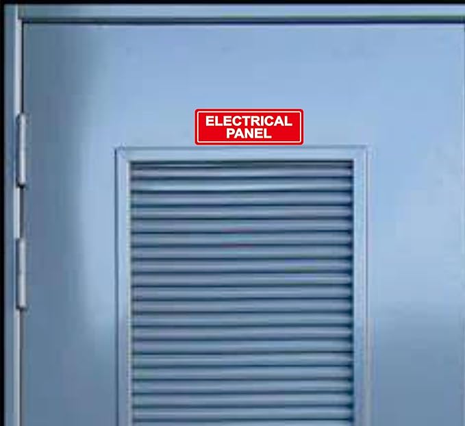 Electrical Panel Sign - Made from Premium Durable Acrylic Material, Super Strong Self-Adhesive, QuickInstallation, Perfect for Your Business and Home (9x3 Inches, Red)